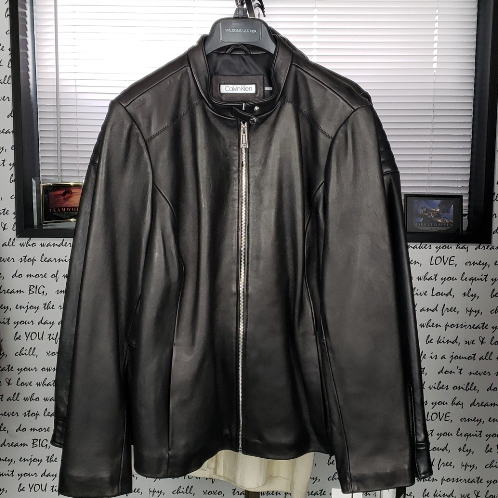 💥NEW💥 Calvin Klein Black Soft Leather Jacket